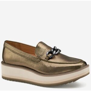 Johnston & Murphy Bronze Metallic Sheepskin Loafer